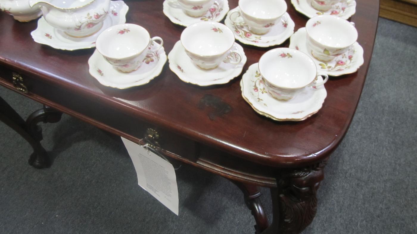 Library Table (Mahogany) With Lady's Heads