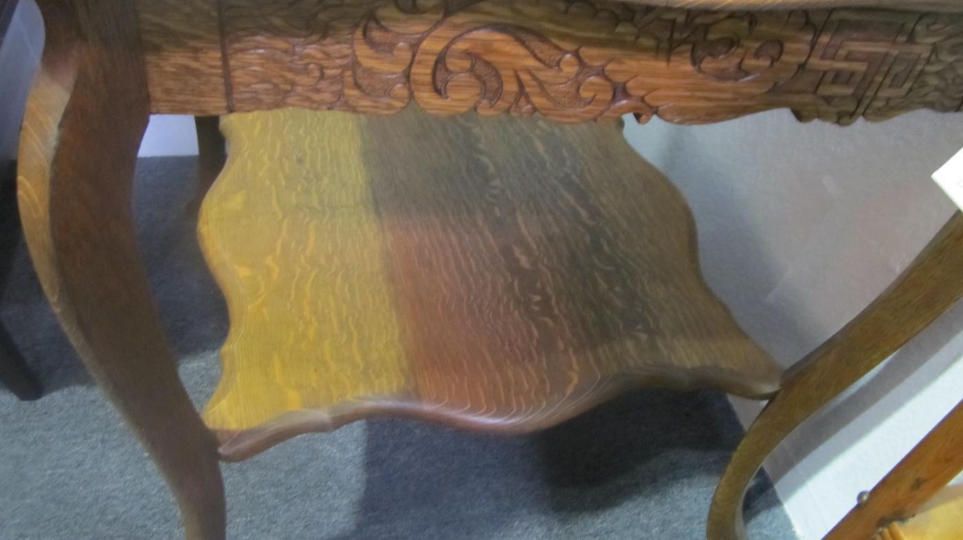 American Oak Square Parlor Table (Scalloped top)