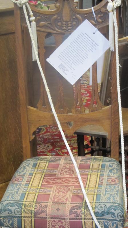 Oak Chairs, Set of 2, Upholstered Seats