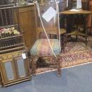 Oak Chairs, Set of 2, Upholstered Seats