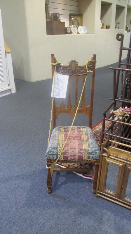 Oak Chairs, Set of 2, Upholstered Seats