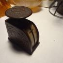 TIFFANY STUDIOS BRONZE ZODIAC PATTERN DESK SCALE LCT - GREAT PATINA- RARE PIECE