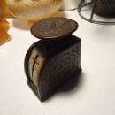 TIFFANY STUDIOS BRONZE ZODIAC PATTERN DESK SCALE LCT - GREAT PATINA- RARE PIECE