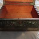 Impressive Tiffany Studios LCT Green Favrile Glass Grapevine Cigar Box