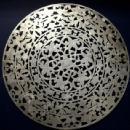 Large Sterling Silver & Glass Trivet. 10