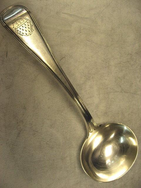 Antique English Old English Thread Pattern Gravy Ladle