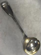 Antique English Fiddle Thread Pattern Gravy Ladle