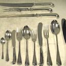 Dinner Service For 12. Sterling Silver, 3 Prong Rattail Set