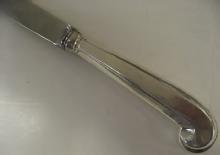 Set Of 12, Sterling Silver Pitol handled Dinner / Table Knives