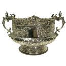 Antique English, Sterling Silver 2 handled Chased Bowl