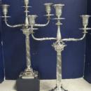 Elegant, Antique Victorian, English Pair Of 3 Light Candelabra