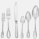 72 Piece Set, Fiddle Thread Pattern. Sterling Silver Flatware Set By George Adams