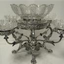 George III, Sterling Silver Erpergne With Crystal Inserts