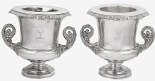 Antique English, Old Sheffield Plated Ice Buckets.