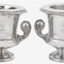 Antique English, Old Sheffield Plated Ice Buckets.