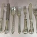 Large & Very Comprehensive Sterling Silver Flatware Set In An Early 18th Century Style.