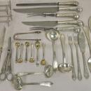 Large & Very Comprehensive Sterling Silver Flatware Set In An Early 18th Century Style.