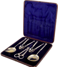 Boxed Antique English Dessert Serving Set
