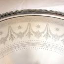 Antique Victorian, Hand Engraved, Oval Tray