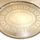 Antique Victorian, Hand Engraved, Oval Tray