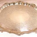 Antique English, Sterling Silver, Footed Tray.