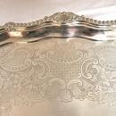 Antique English, Sterling Silver, Footed Tray.