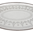 Antique Victorian, Hand Engraved, Oval Tray