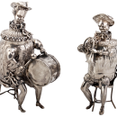 Rare & Unusual Antique Silver Musical Figures. Neresheimer, Hanau