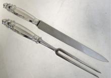 George Jensen Acorn Pattern Carving Set