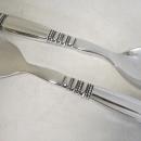 George Jensen ACORN Sterling Salad Servers. Solid Handles