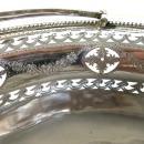 Large, Oval, Sterling Silver Basket With Swing Handle. English