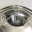 Large, Oval, Sterling Silver Basket With Swing Handle. English