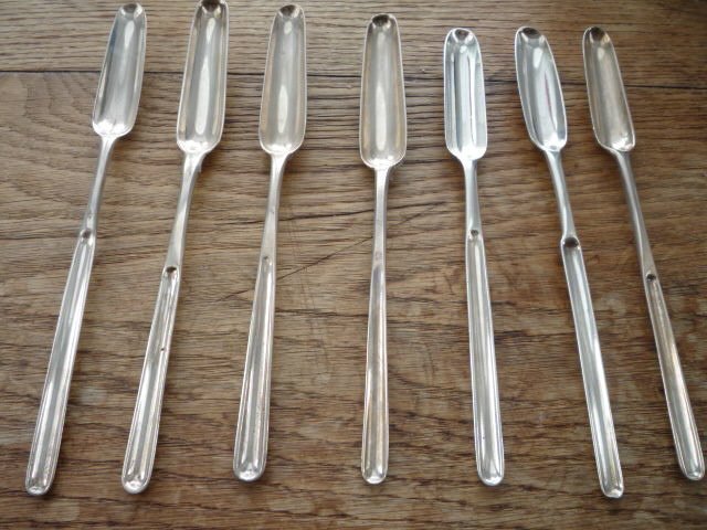 GEORGIAN STERLING MARROW SPOON/SCOOP BY PETER,ANN,WILLIAM BATEMAN