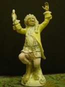 Set of 5 Meissen Style Porcelain Monkey Musician Figurines