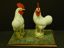 Pair of Chinese Export Roosters