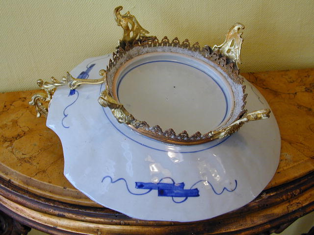 Large19th.cent.Imari &Gilt Bronze Platter