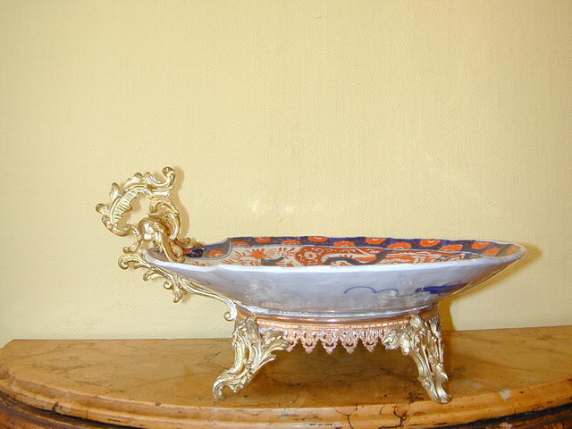 Large19th.cent.Imari &Gilt Bronze Platter