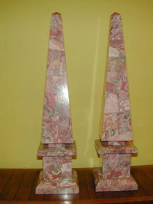 Large Pair of Rhodochrosite OBELISKS