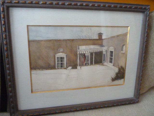 WATER COLOR PAINTING OF HOUSE OF VIVIAN VANCE BY M RIPPEL