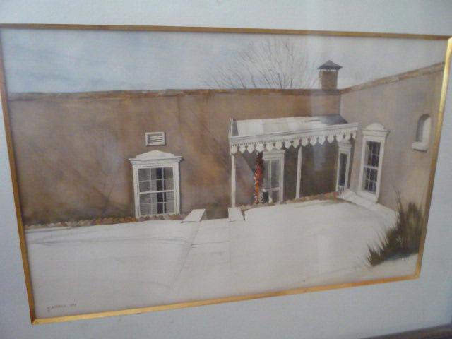 WATER COLOR PAINTING OF HOUSE OF VIVIAN VANCE BY M RIPPEL
