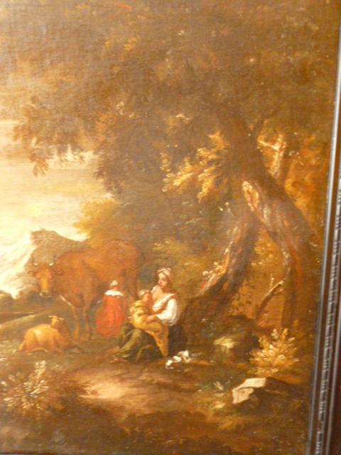 EARLY 18TH. CENT.OIL ON CANVAS OF ITALIAN PASTORAL SCENE
