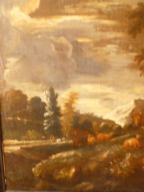 EARLY 18TH. CENT.OIL ON CANVAS OF ITALIAN PASTORAL SCENE
