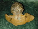 Pair of mid 18th.cent. Polychromed&Giltwood Winged Angel Heads