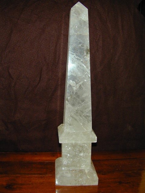 Pair of Large OBELISKS made out of Quartz/Rock Crystal