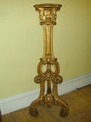 Pair of Italian Gilt Carved Wood Torcheres (Stands)