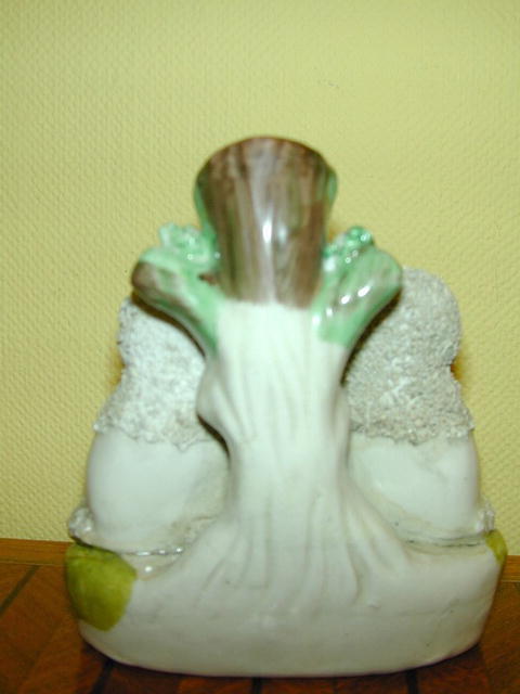 Mid. 19th.cent. Staffordshire Spill Vase figure of 2 Poodle Dogs