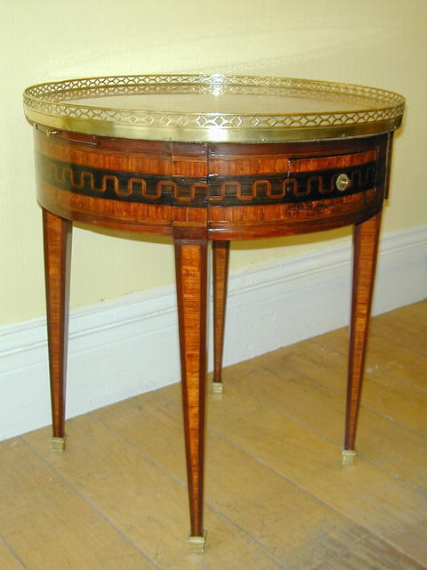 Early French Parquetry Inlay BOUILLOTTE TABLE