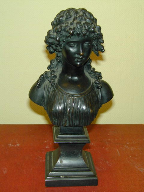 French Bronze, Bust of Girl signed CLODION