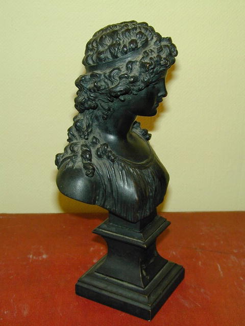 French Bronze, Bust of Girl signed CLODION