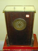 French Brass & Etched Mirrored Glass CLOCK